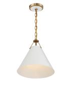 One Light Pendant by Crystorama - Xavier Collection, Vibrant Gold Finish - XAV-B8301-VG
