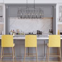 Six Light Chandelier by Crystorama - Zucca Collection, English Bronze + Antique Gold Finish - ZUC-A9037-EB-GA