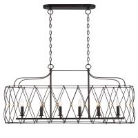 Six Light Chandelier by Crystorama - Zucca Collection, English Bronze + Antique Gold Finish - ZUC-A9037-EB-GA