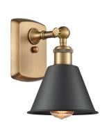 One Light Wall Sconce by Innovations - Ballston Collection, Brushed Brass Finish - 516-1W-BB-M8