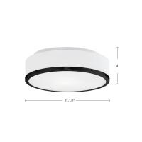 Two Light Flush Mount by Kuzco Lighting - Charlie Collection, Black Finish - 599002BK