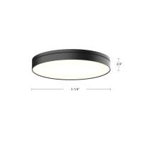 LED Flush Mount by Kuzco Lighting - Novel Collection, Black Finish - FM72205-BK