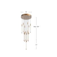 LED Pendant by Kuzco Lighting - Motif Collection, Brushed Gold Finish - MP75113-BG