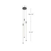 LED Pendant by Kuzco Lighting - Motif Collection, Black Finish - MP75227-BK