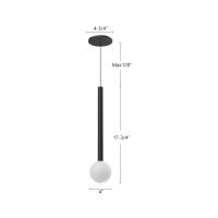 LED Pendant by Kuzco Lighting - Elixir Collection, Black Finish - PD15518-BK
