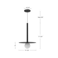 LED Pendant by Kuzco Lighting - Elixir Collection, Black Finish - PD15519-BK