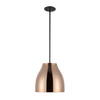 LED Pendant by Kuzco Lighting - Trinity Collection, Black/Copper Finish - PD62012-BK/CP