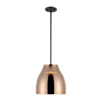 LED Pendant by Kuzco Lighting - Trinity Collection, Black/Copper Finish - PD62012-BK/CP
