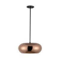LED Pendant by Kuzco Lighting - Trinity Collection, Black/Copper Finish - PD62014-BK/CP