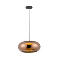 LED Pendant by Kuzco Lighting - Trinity Collection, Black/Copper Finish - PD62014-BK/CP