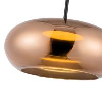 LED Pendant by Kuzco Lighting - Trinity Collection, Black/Copper Finish - PD62014-BK/CP