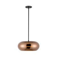 LED Pendant by Kuzco Lighting - Trinity Collection, Black/Copper Finish - PD62014-BK/CP