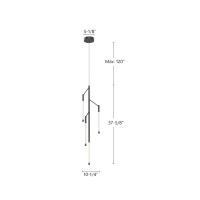 LED Pendant by Kuzco Lighting - Motif Collection, Black Finish - PD74738-BK