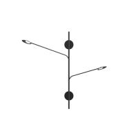 LED Wall Sconce by Kuzco Lighting - Rotaire Collection, Black Finish - WS90102-BK