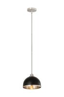 One Light Pendant by Z-Lite - Landry Collection, Matte Black + Brushed Nickel Finish - 1004P10-MB-BN