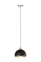 One Light Pendant by Z-Lite - Landry Collection, Matte Black + Brushed Nickel Finish - 1004P10-MB-BN