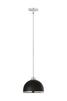 One Light Pendant by Z-Lite - Landry Collection, Matte Black + Chrome Finish - 1004P10-MB-CH