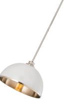 One Light Pendant by Z-Lite - Landry Collection, Matte White + Brushed Nickel Finish - 1004P14-MW-BN