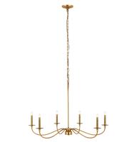 Six Light Chandelier by Z-Lite - Arrington Collection, Rubbed Brass Finish - 2301-42RB