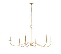 Six Light Chandelier by Z-Lite - Arrington Collection, Rubbed Brass Finish - 2301-63RB