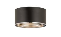 Two Light Flush Mount by Z-Lite - Arlo Collection, Matte Black + Chrome Finish - 2303F2-MB-CH