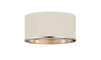 Two Light Flush Mount by Z-Lite - Arlo Collection, Matte White + Chrome Finish - 2303F2-MW-CH