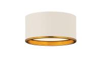 Two Light Flush Mount by Z-Lite - Arlo Collection, Matte White + Rubbed Brass Finish - 2303F2-MW-RB