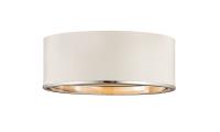 Three Light Flush Mount by Z-Lite - Arlo Collection, Matte White + Chrome Finish - 2303F3-MW-CH