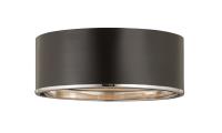 Four Light Flush Mount by Z-Lite - Arlo Collection, Matte Black + Chrome Finish - 2303F4-MB-CH