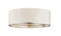 Four Light Flush Mount by Z-Lite - Arlo Collection, Matte White + Chrome Finish - 2303F4-MW-CH