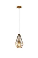 One Light Pendant by Z-Lite - Quintus Collection, Rubbed Brass Finish - 442MP-RB