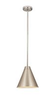 One Light Pendant by Z-Lite - Eaton Collection, Brushed Nickel Finish - 6011P12-BN