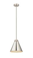 One Light Pendant by Z-Lite - Eaton Collection, Polished Nickel Finish - 6011P12-PN