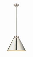 One Light Pendant by Z-Lite - Eaton Collection, Polished Nickel Finish - 6011P18-PN