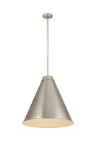 One Light Pendant by Z-Lite - Eaton Collection, Brushed Nickel Finish - 6011P24-BN