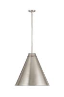 One Light Pendant by Z-Lite - Eaton Collection, Brushed Nickel Finish - 6011P24-BN