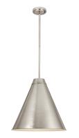 One Light Pendant by Z-Lite - Eaton Collection, Brushed Nickel Finish - 6011P24-BN