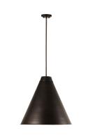 One Light Pendant by Z-Lite - Eaton Collection, Bronze Plate Finish - 6011P24-BP