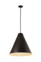 One Light Pendant by Z-Lite - Eaton Collection, Bronze Plate Finish - 6011P24-BP