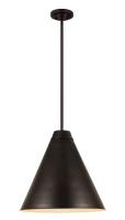 One Light Pendant by Z-Lite - Eaton Collection, Bronze Plate Finish - 6011P24-BP