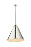 One Light Pendant by Z-Lite - Eaton Collection, Polished Nickel Finish - 6011P24-PN