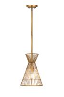 One Light Pendant by Z-Lite - Alito Collection, Rubbed Brass Finish - 6015MP-RB