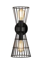 Two Light Wall Sconce by Z-Lite - Alito Collection, Matte Black Finish - 6015-2S-MB