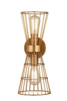 Two Light Wall Sconce by Z-Lite - Alito Collection, Rubbed Brass Finish - 6015-2S-RB