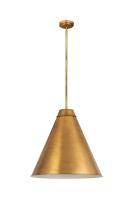One Light Pendant by Z-Lite - Eaton Collection, Rubbed Brass Finish - 6011P24-RB
