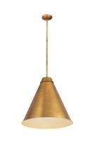 One Light Pendant by Z-Lite - Eaton Collection, Rubbed Brass Finish - 6011P24-RB