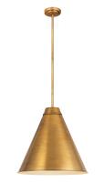 One Light Pendant by Z-Lite - Eaton Collection, Rubbed Brass Finish - 6011P24-RB