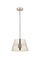 One Light Pendant by Z-Lite - Maddox Collection, Polished Nickel Finish - 6013-12PN