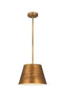 One Light Pendant by Z-Lite - Maddox Collection, Rubbed Brass Finish - 6013-12RB