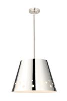 One Light Chandelier by Z-Lite - Katie Collection, Polished Nickel Finish - 6014-18PN